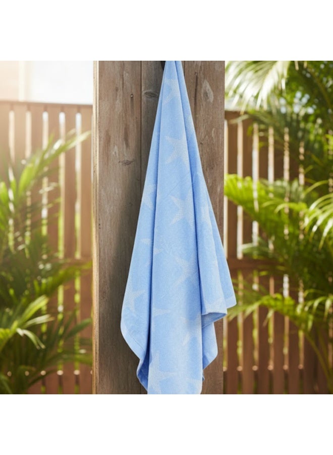 VELMORE Premium Multi Purpose Pool & Beach Towel – 100% Cotton, Ultra-Soft, Highly Absorbent, Quick Dry, Lightweight & Durable – Sky Blue - Image 5